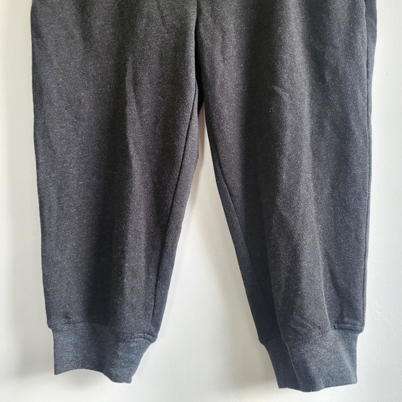 New ATM French Terry Pull-On Slim Fit Cropped Charcoal Jogger Sweatpants Medium - Picture 11 of 14